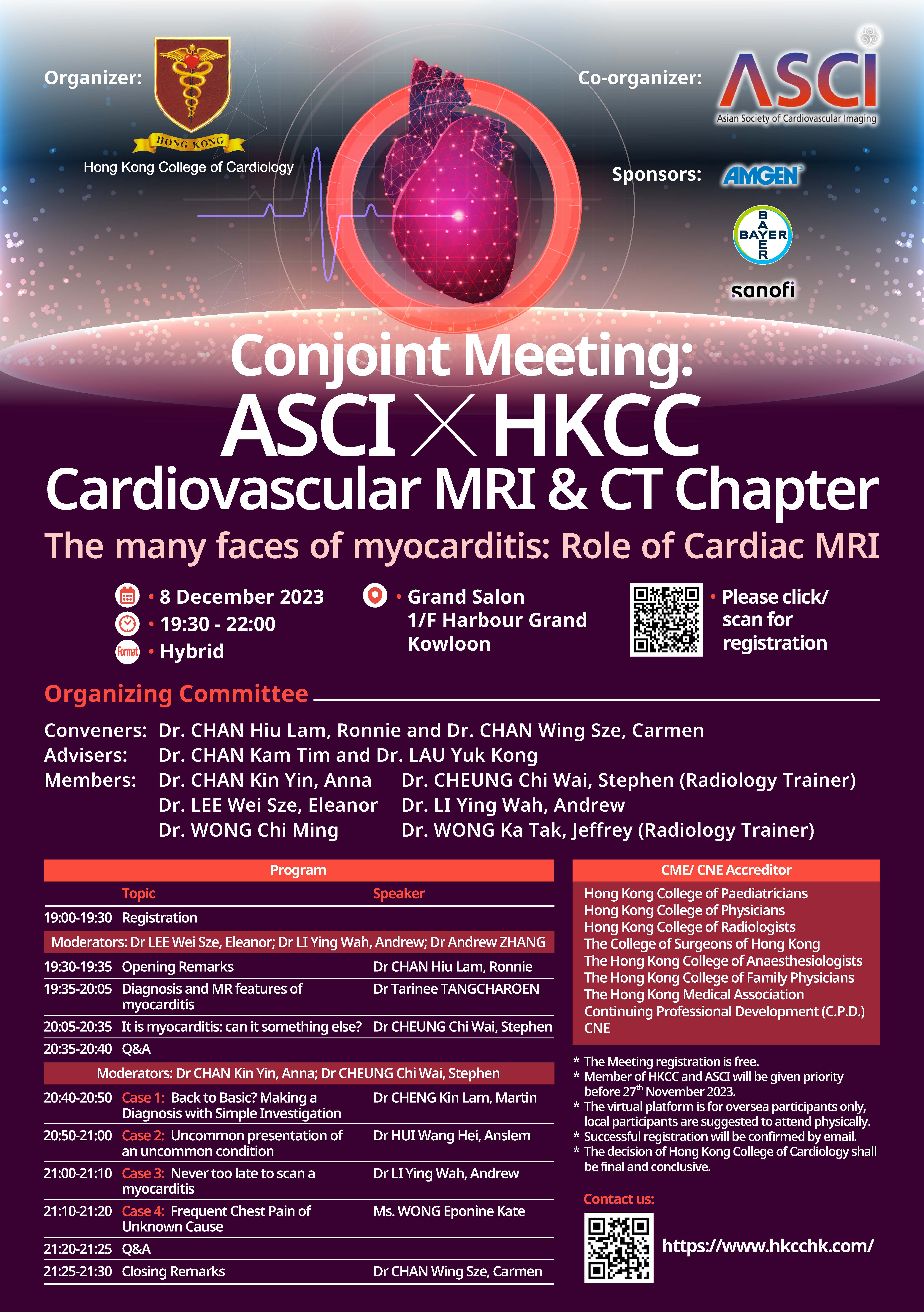 Conjoint Meeting: ASCI x HKCC Cardiovascular MRI & CT Chapter