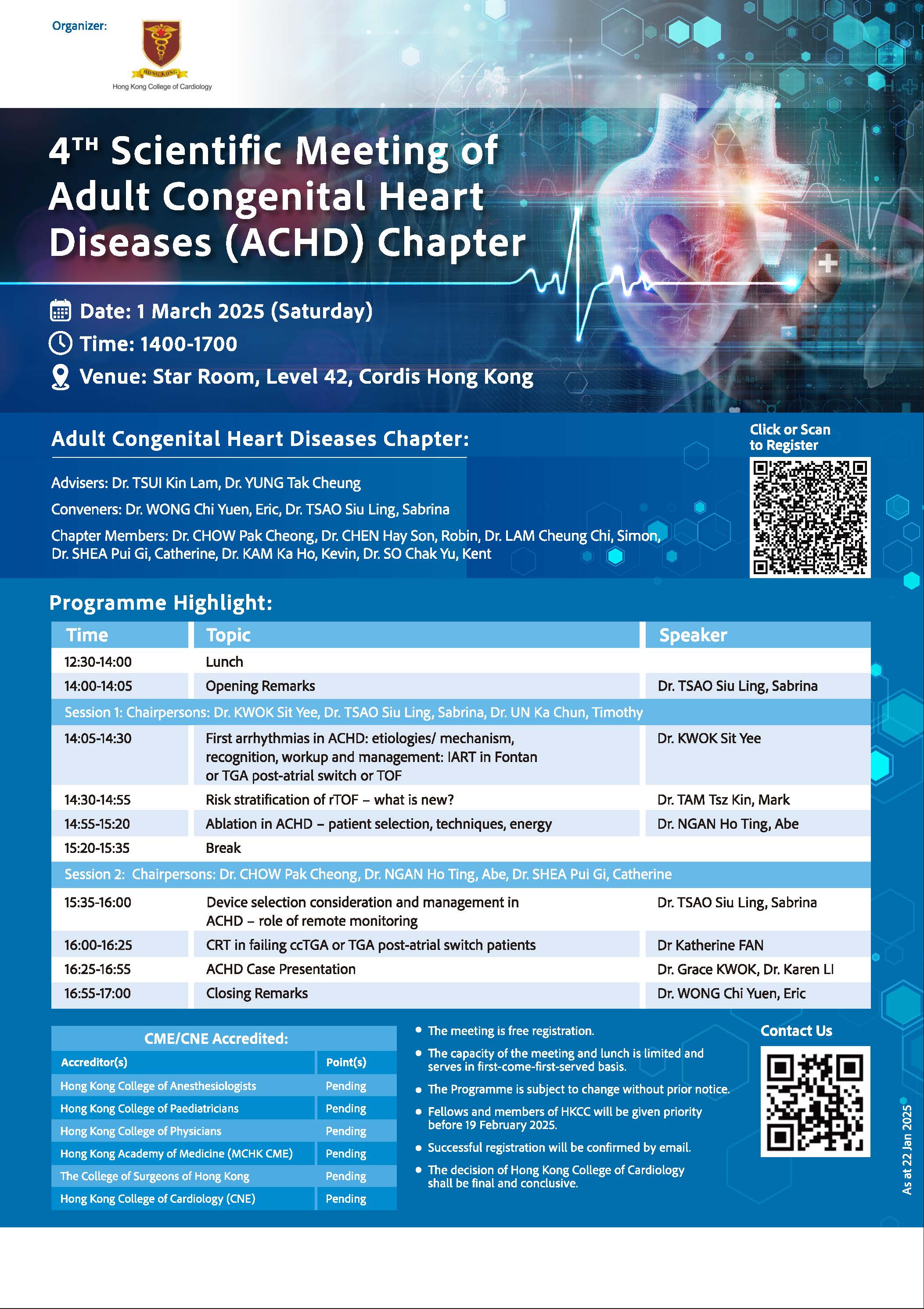 4th Scientific Meeting of Adult Congenital Heart Diseases (ACHD) Chapter